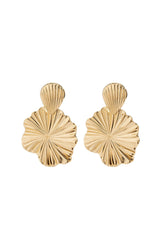 Metal Shell Ruffle Shape Earrings
