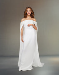 Strapless Sequined dress with a long train