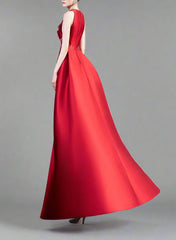 Plunging Halter Gown with Embellished Bodice - Susan