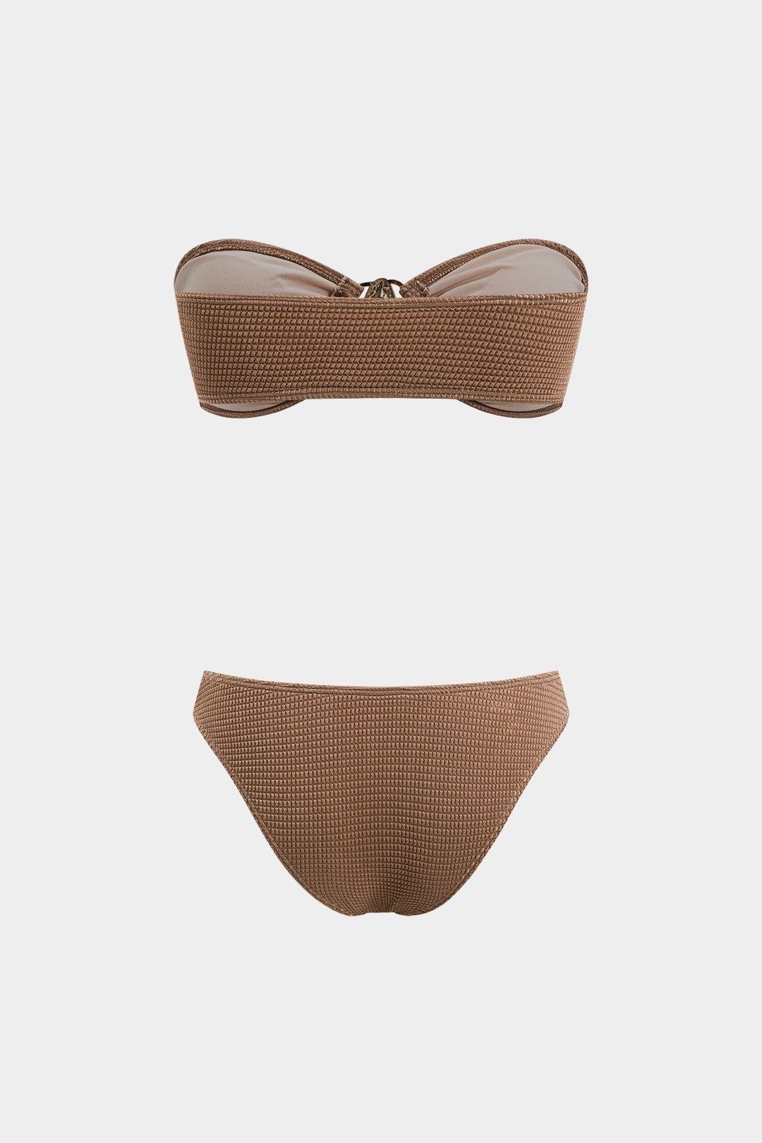 Metallic Decor Bikini And Cover Up Set