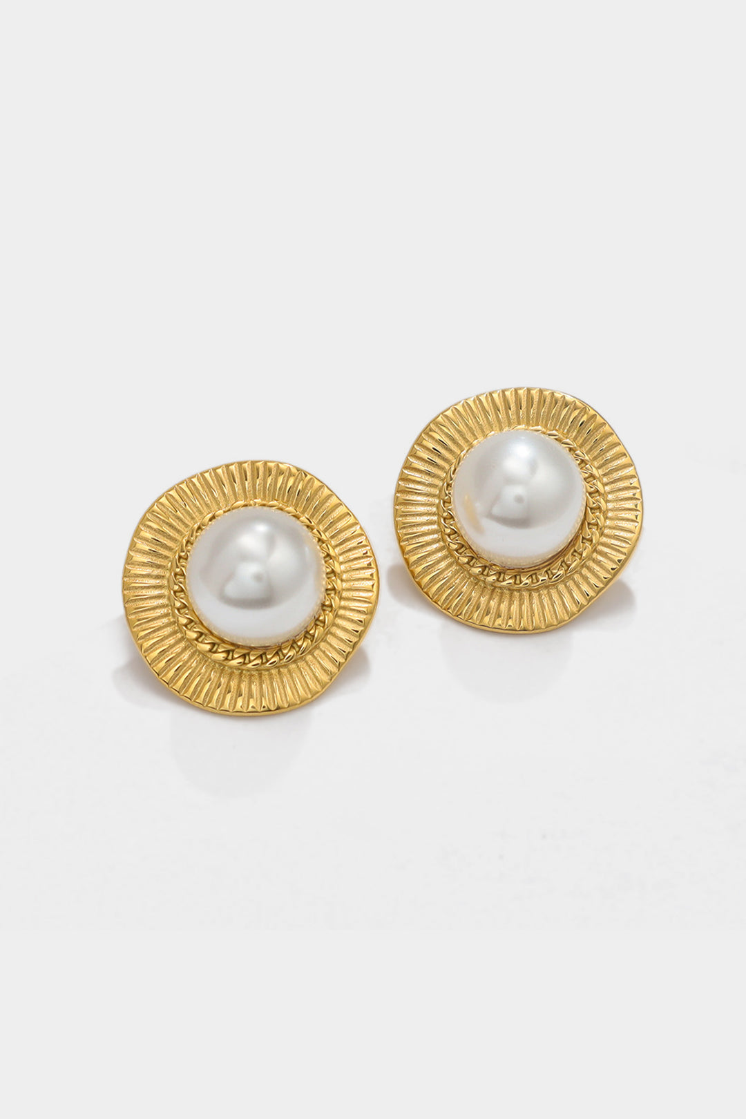 Pearl Geometric Earrings