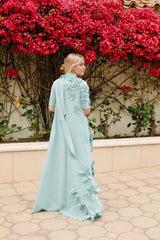 3D floral applique gown – Qolin
