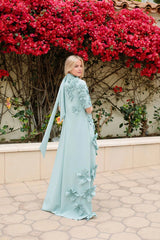3D floral applique gown – Qolin