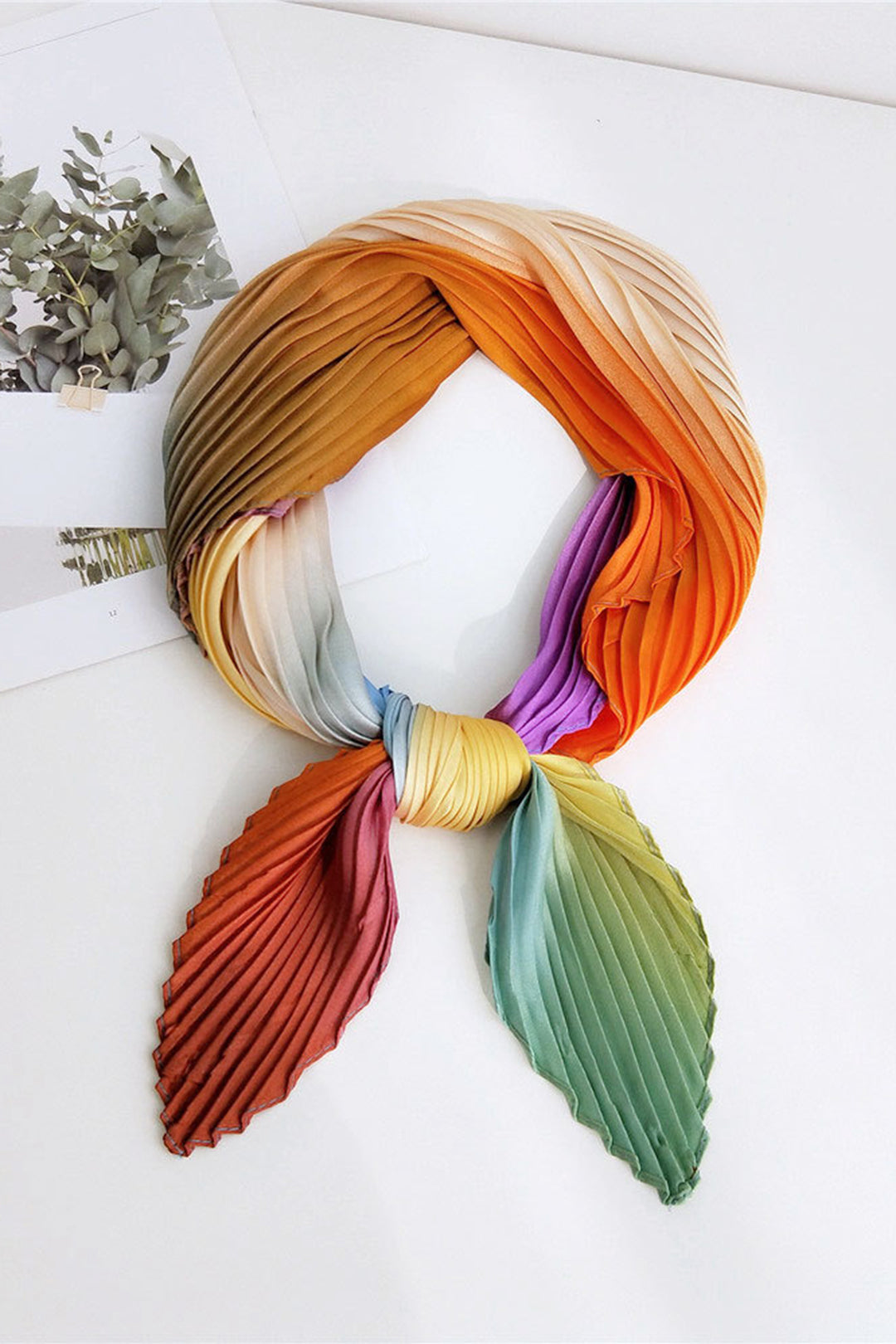 Ombre Pleated Scarf