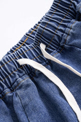 Denim Wide Leg Lantern Jeans