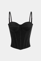 Velvet Slip Bustier Corset Waist Cami Top