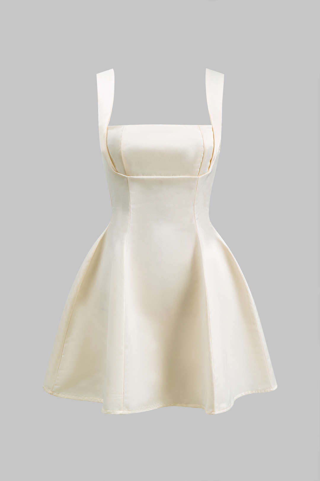 Tie Back Zipper Backless Slip Mini Dress