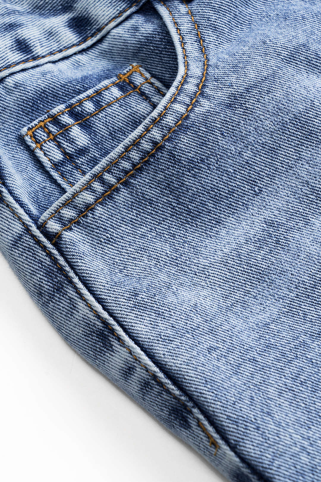 Denim Button Pocket Shorts
