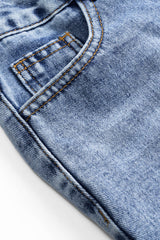 Denim Button Pocket Shorts