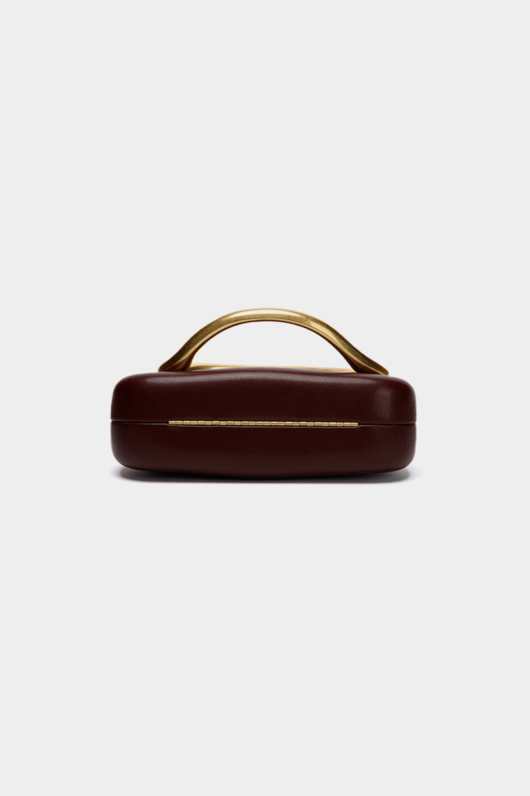 Faux Leather Metal Decor Clutch Purse