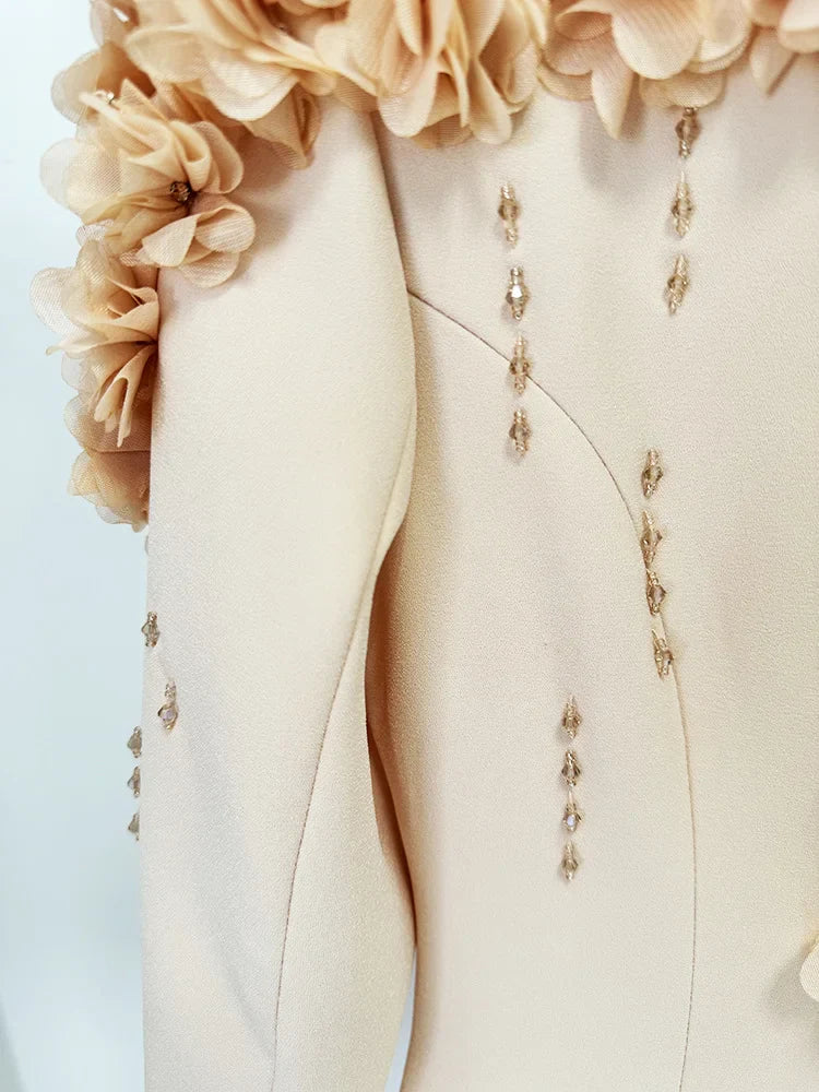 embellished shoulder tailored gown – Jollen
