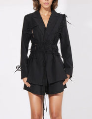 Lace-up tailored blazer - Aklipu