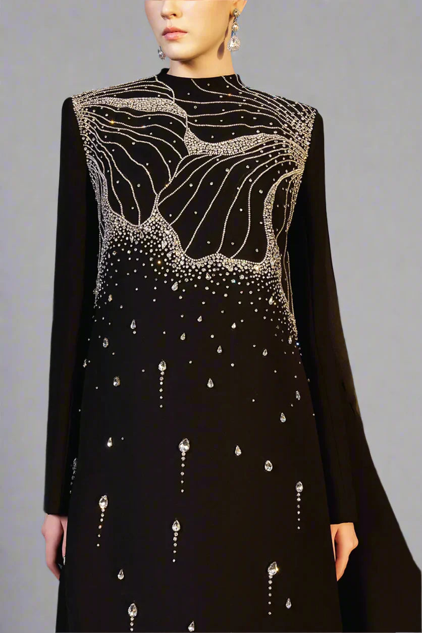 A-line dress with high neck - ORION