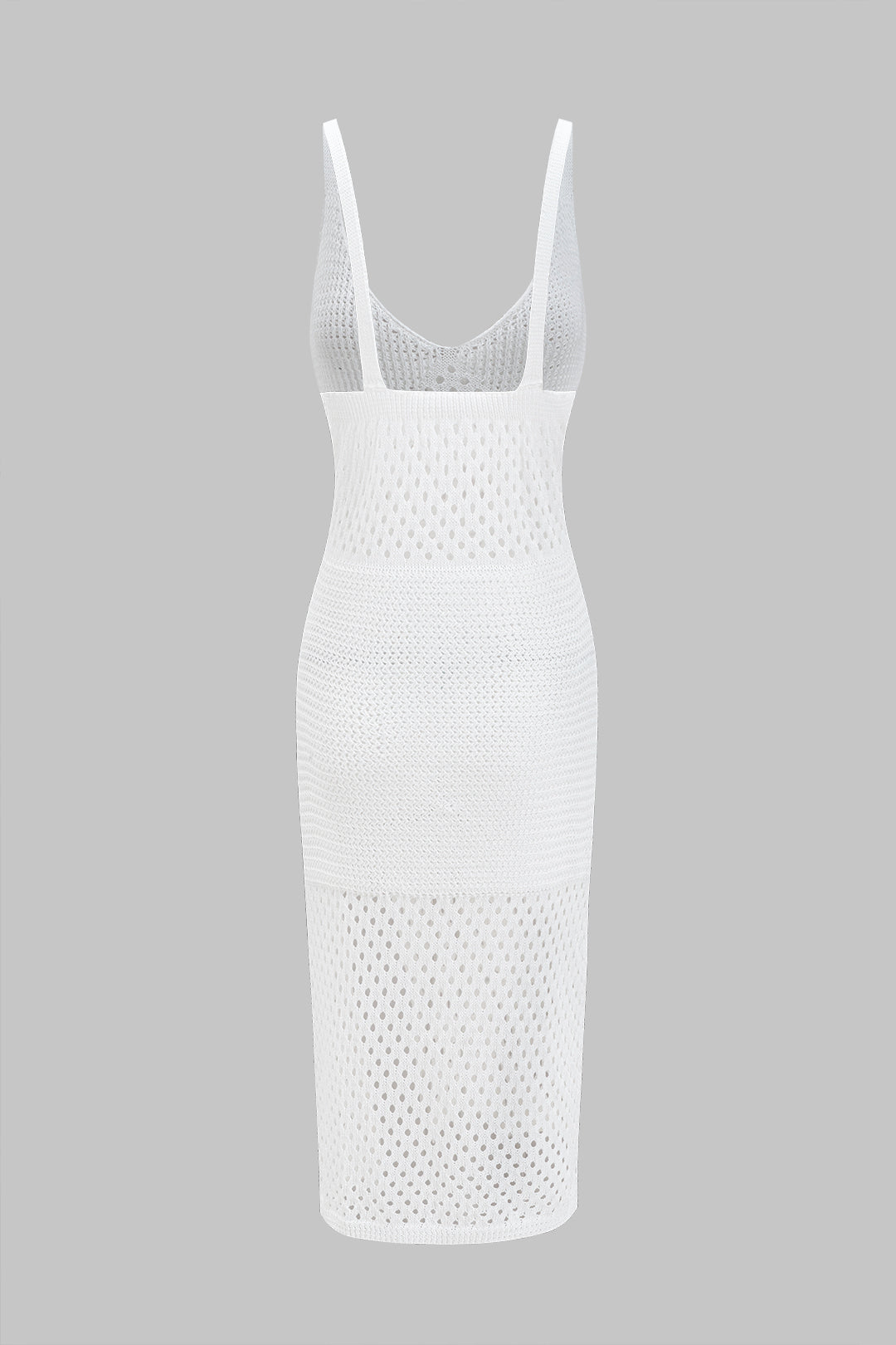 Knit Hollow Out Slip Slit Dress