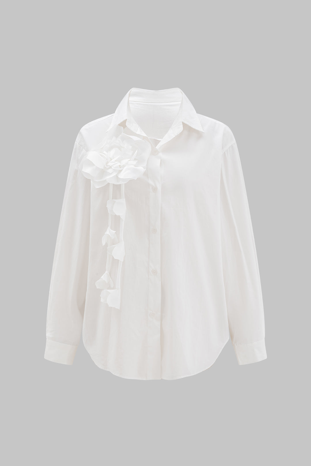 3D Floral Long-Sleeve Shirt
