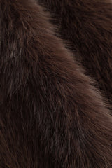 Faux Fur Button Mini Skirt