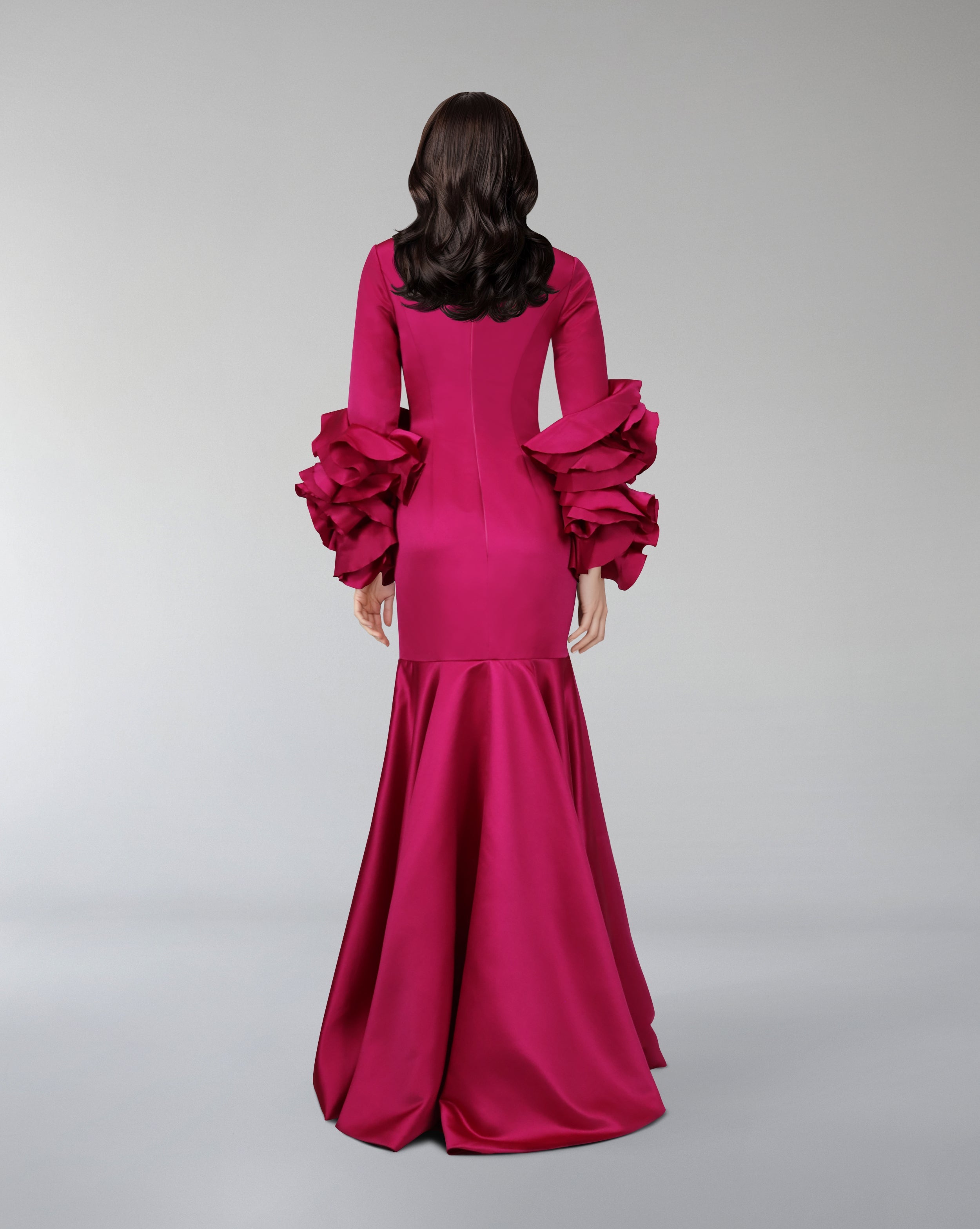 Flowered long sleeves dress-Juriyah