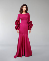 Flowered long sleeves dress-Juriyah