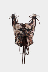 Jacquard Embroidery Slip Cami Top