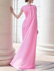 Draped shoulder cape gown – Olgah