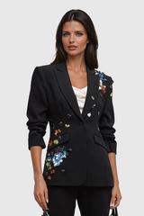 tailored pantsuit with floral sequin embroidery – LORVA
