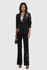 tailored pantsuit with floral sequin embroidery – LORVA