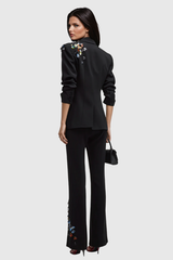 tailored pantsuit with floral sequin embroidery – LORVA