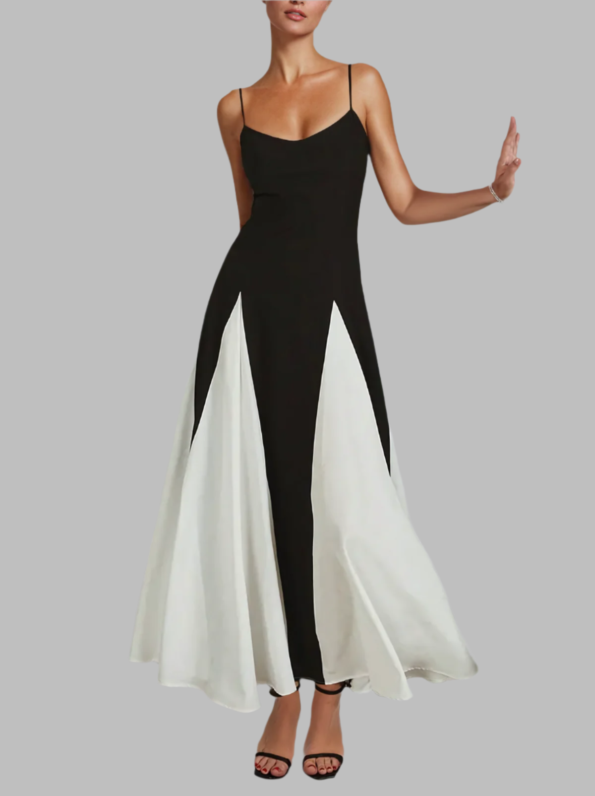 Adiel Deconstruct Ruch Spaghetti Maxi Dress