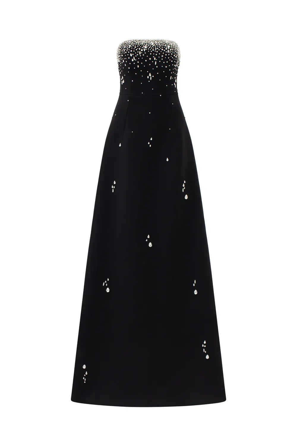 Strapless A-line Gown with Crystal Embellishments - LUMINA