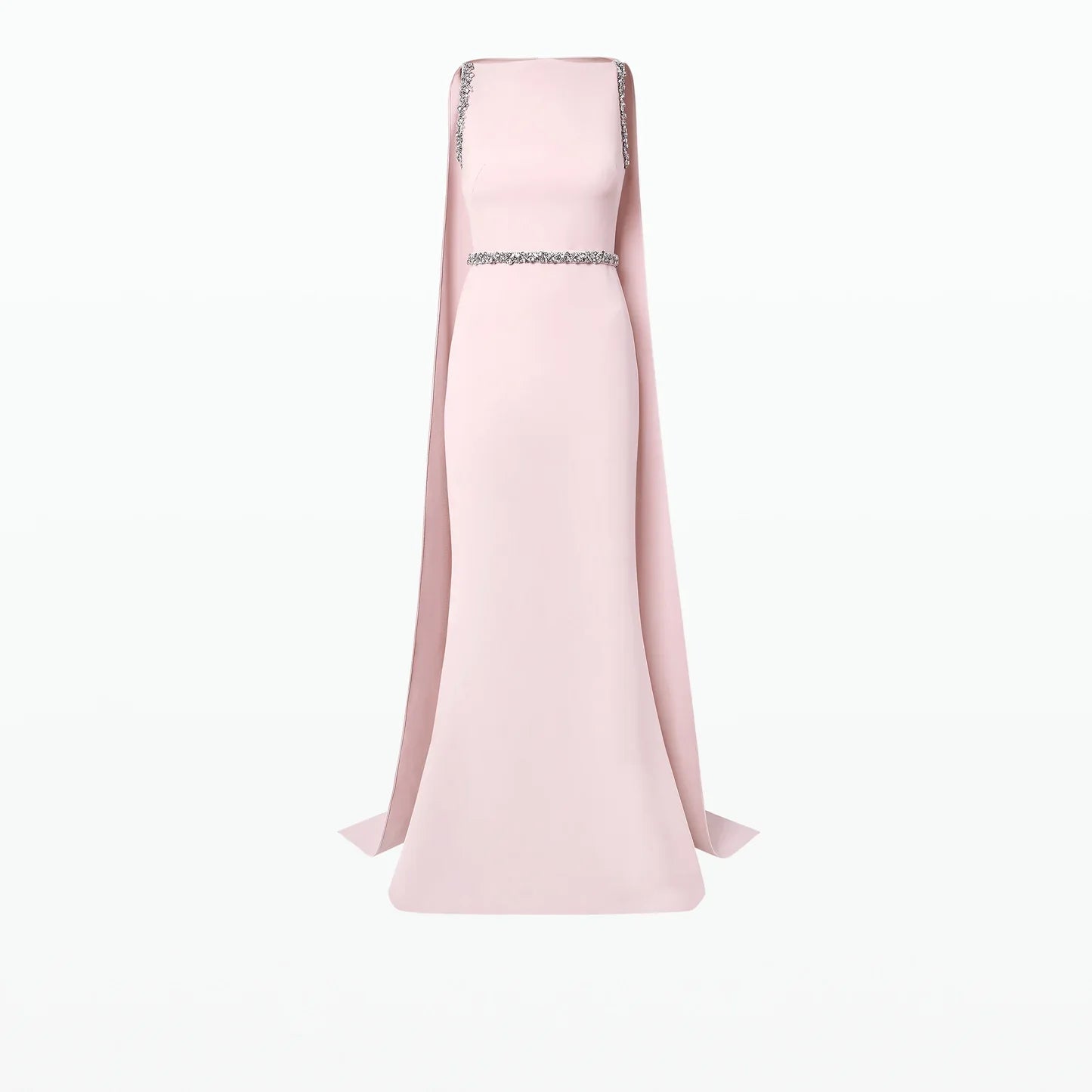 Sleeveless beaded dress with split cape - SOMAYAI