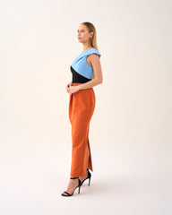 Asymmetrical cut & multicoloured dress - AMARA
