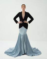 Blazer dress with pleated skirt - KAIA