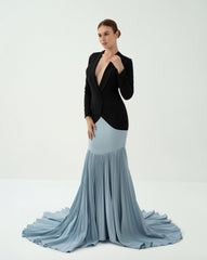 Blazer dress with pleated skirt - KAIA