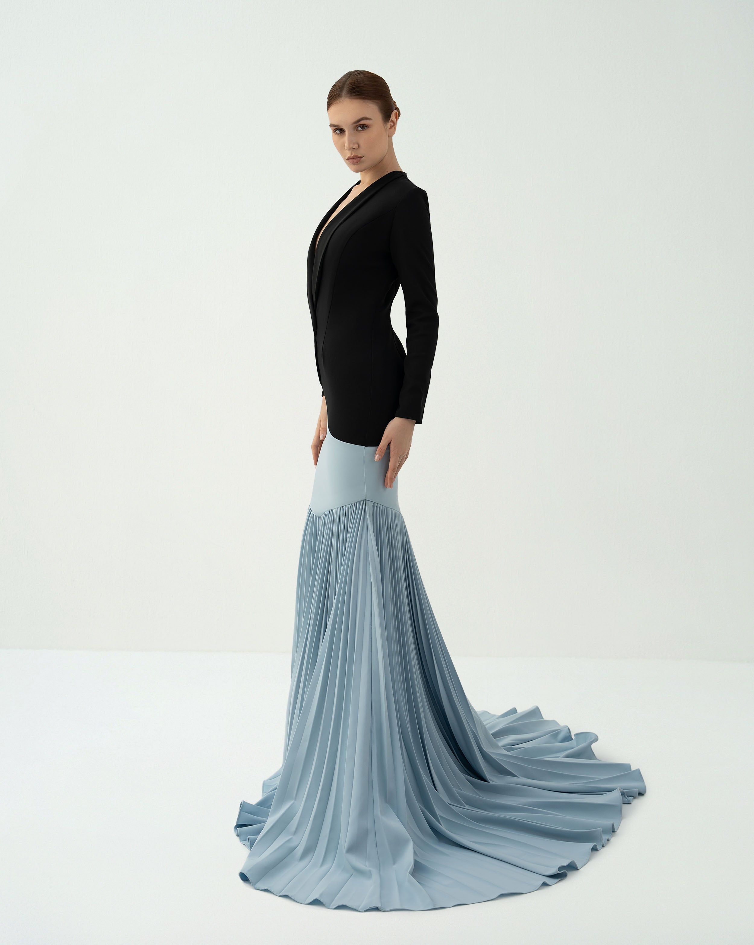 Blazer dress with pleated skirt - KAIA