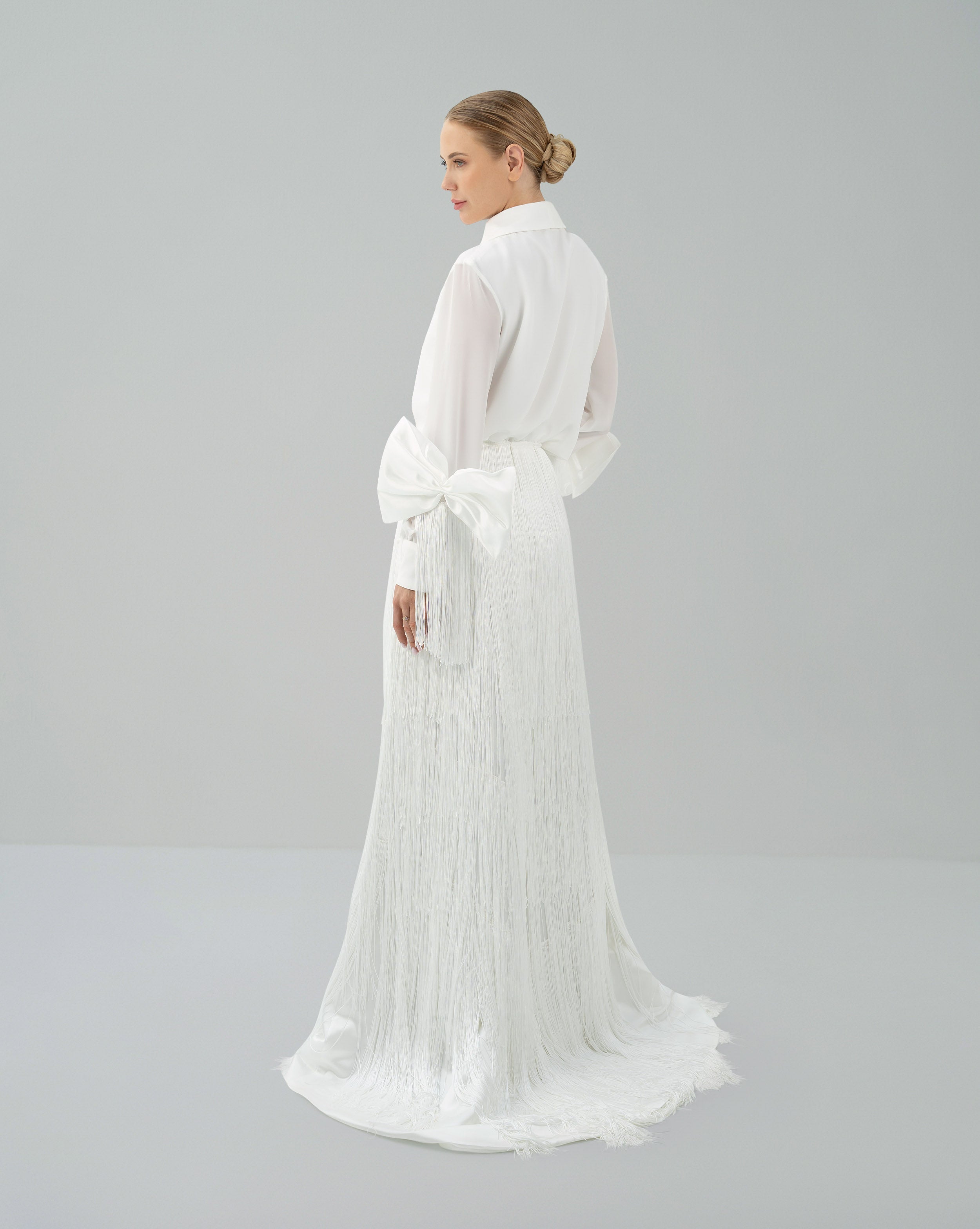 Elegant Set Fringe with Statement Bows – Alisha