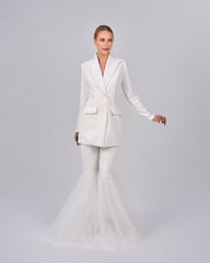White blazer with bottom bell pants - DAHLIA SET