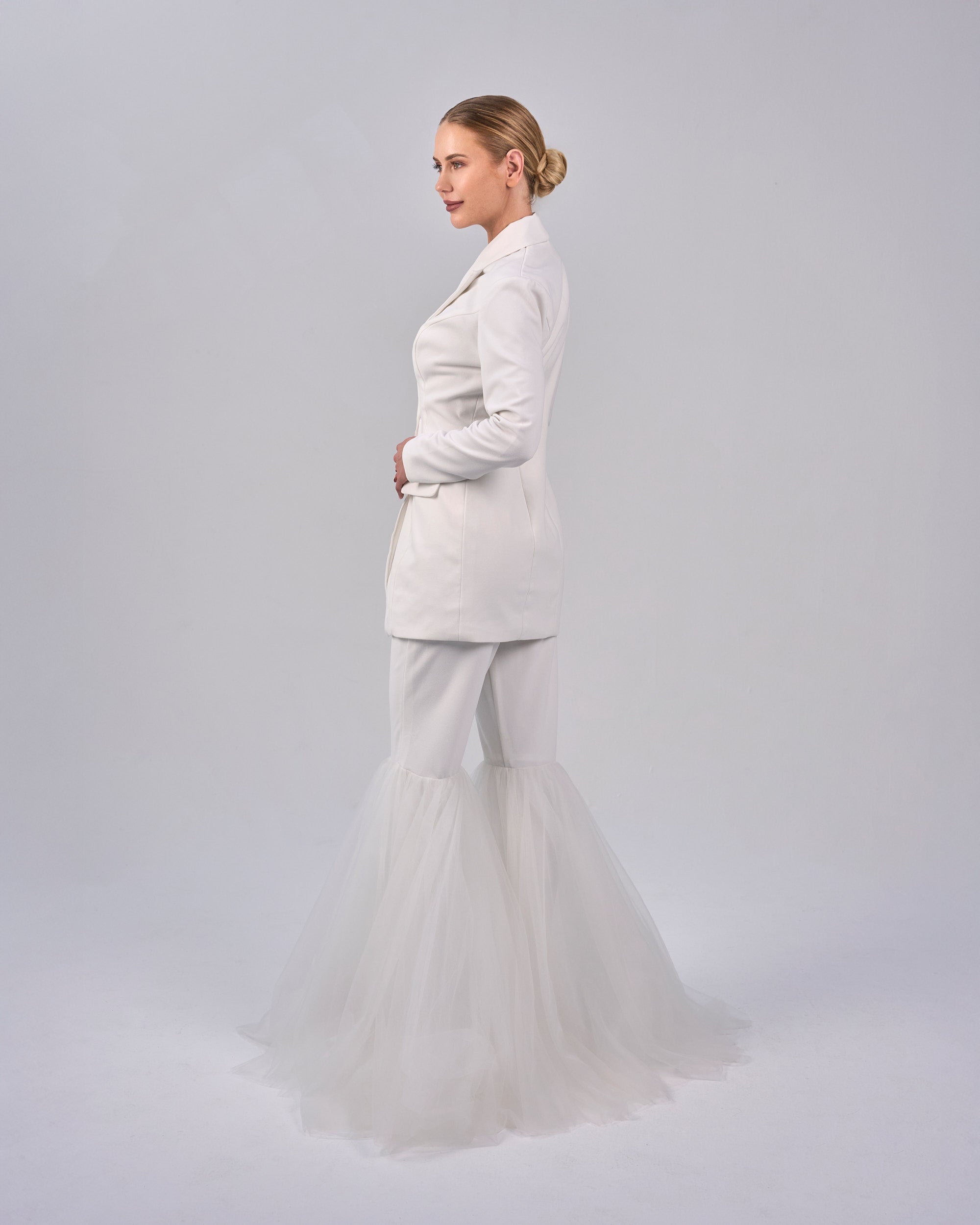 White blazer with bottom bell pants - DAHLIA SET
