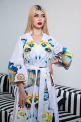 Embroidered Maxi Kaftan with Tassel Accents – BIANCA