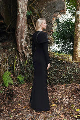 illusion neckline gown with embellished shoulder – Polee