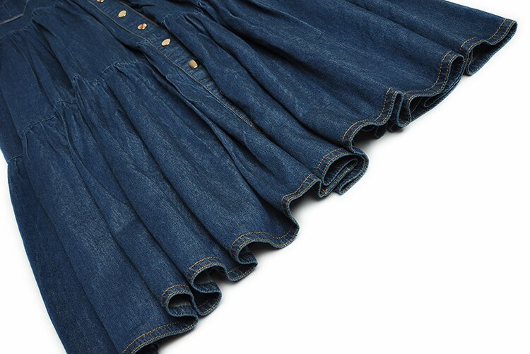 sleeveless denim maxi dress with tiered skirt – Adalinda