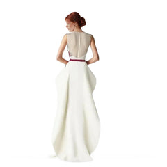 Peplum mermaid gown with floral appliqué – Volien
