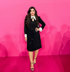 Sequin shirt-collar midi dress – Agel