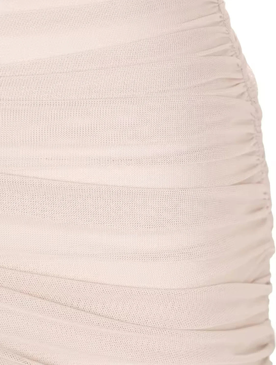 sheer panel ruched gown – Govana