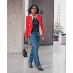 double-breasted blazer with hoodie insert - Gard
