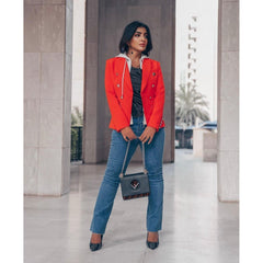 double-breasted blazer with hoodie insert - Gard