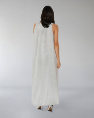 Strapless Sequined Column Dress with Draped Cape – AUROOR
