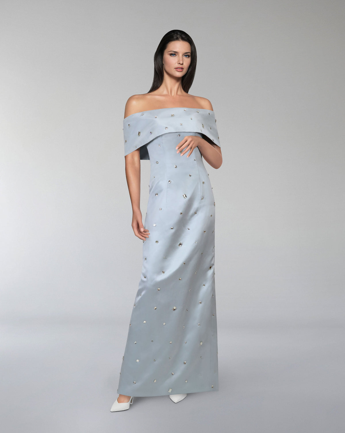 strapless beaded dress with little tail - LURAAL