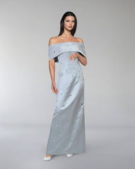 strapless beaded dress with little tail - LURAAL