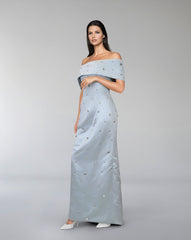 strapless beaded dress with little tail - LURAAL