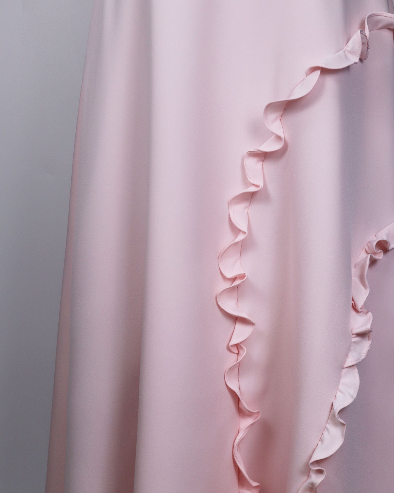 Shoulder off a line dress with ruffles -Roltha